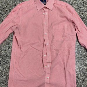 Pink Staffod Checkered Dress Shirt 15.5 34/35